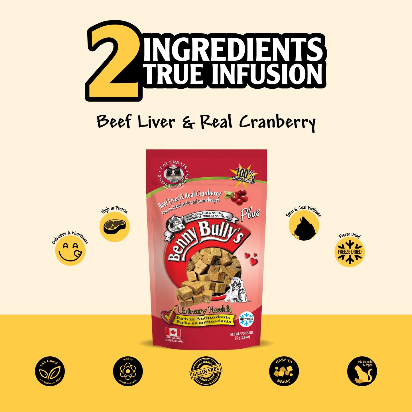 Beef Liver Plus Cranberry Cat Freeze Dried Treats