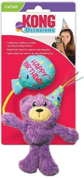 Cat Occasions Birthday Teddy Plush Cat Toy with Catnip