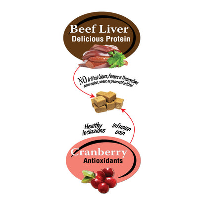 Beef Liver Plus Cranberry Cat Freeze Dried Treats