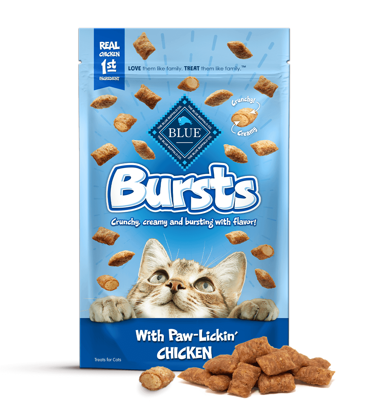 Crunchy and creamy Paw-Lickin’ Chicken Cat Treats